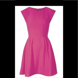 NWT Topshop Crepe Fit and Flare pink dress sz 8